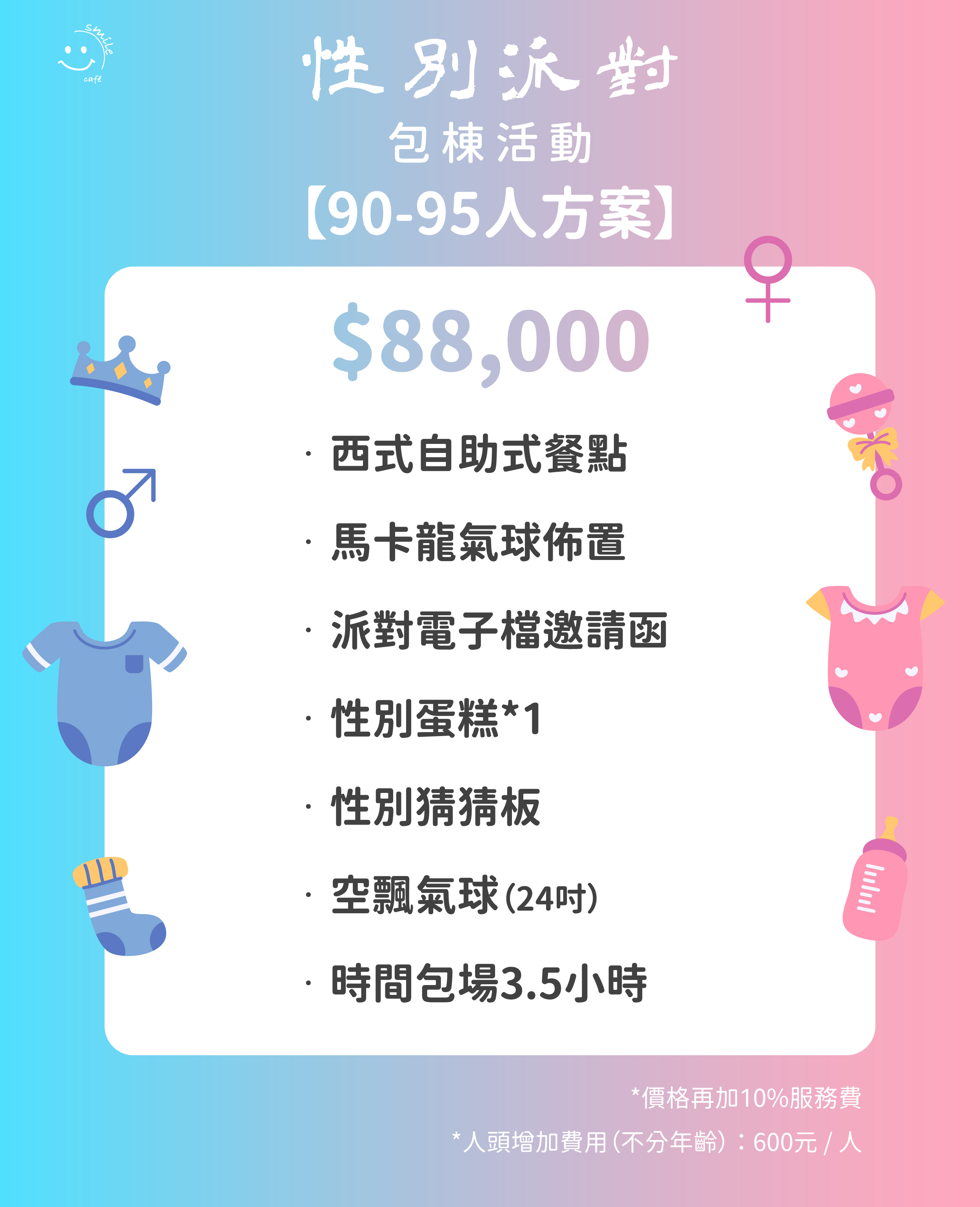 性別派對包場55人方案